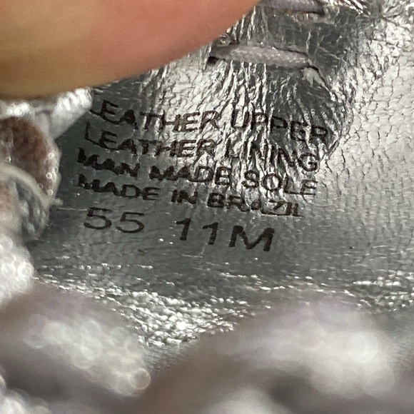 TORY BURCH SILVER LEATHER BALLET FLATS SHOES FESTIVE TASSELS FRONT SIZE 11 NEW - Picture 9 of 16